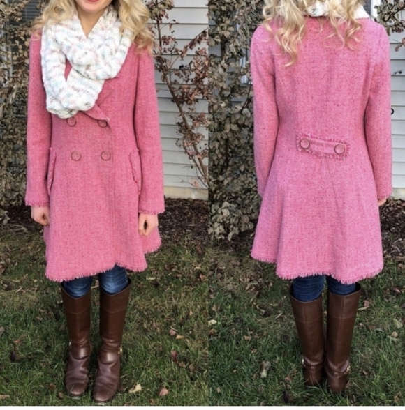 CAbi Jackets & Blazers - Cabi Madison Avenue Pink Tweed Coat - Size 6